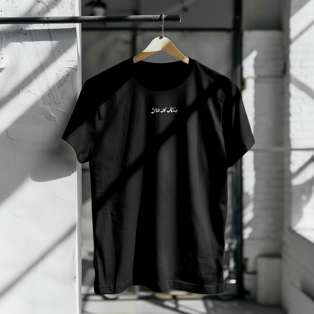 STILL A KID SCRIPT T-SHIRT (BLACK)